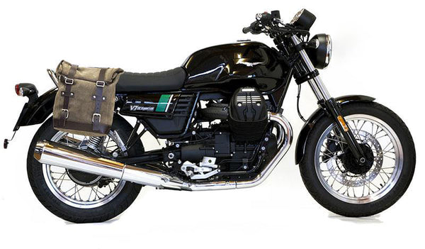 Unit Garage U002+2213DX Waxed Suede Side Pannier + Right Subframe Guzzi V7