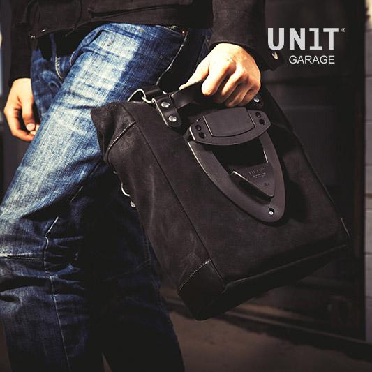 Unit Garage U002+3003DX Waxed Suede Side Pannier + Right Subframe husqvarna 200 (2020 until now)
