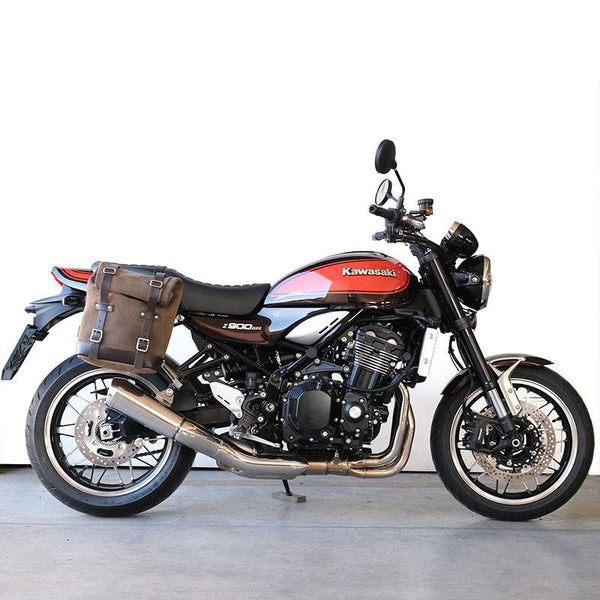 Unit Garage U202+1021DX Waxed suede side pannier Scram 22L-30L + Right Subframe Kawasaki Z650RS - Z900RS