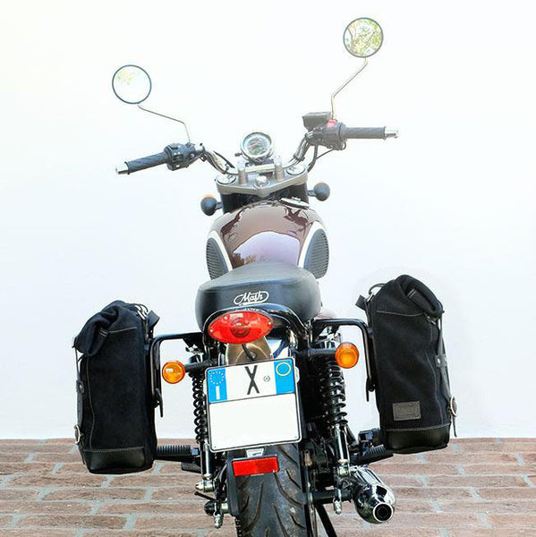 Unit Garage U202+2600DX Waxed suede side pannier Scram 22L-30L + Right Subframe Mash