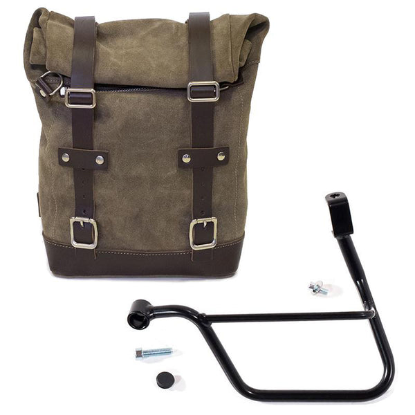 Unit Garage U002+1011SX Waxed Suede Side Pannier + Left Subframe Triumph T120 (2016 until now)
