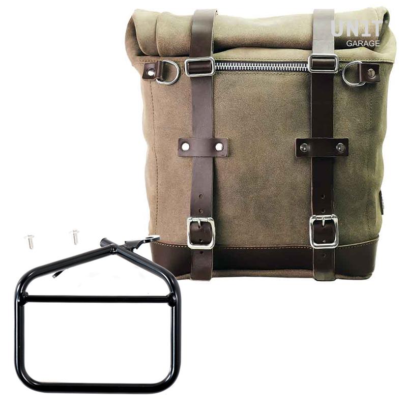 Unit Garage U202+1007SX Waxed suede side pannier Scram 22L-30L + Subframe Ducati Scrambler Series