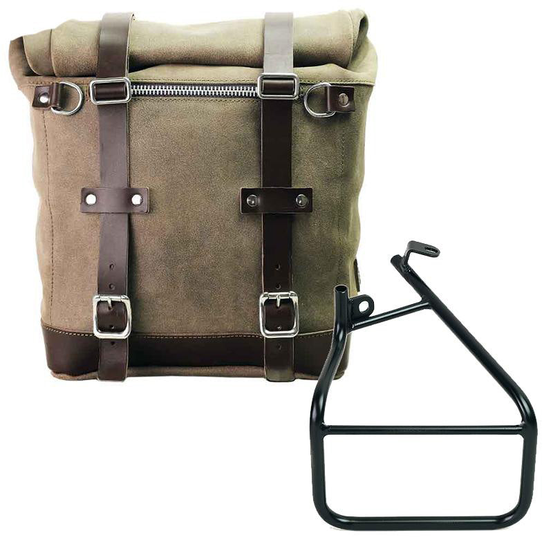 Unit Garage U202+3320SX Waxed suede side pannier Scram 22L-30L + Left Subframe Sportster S 1250