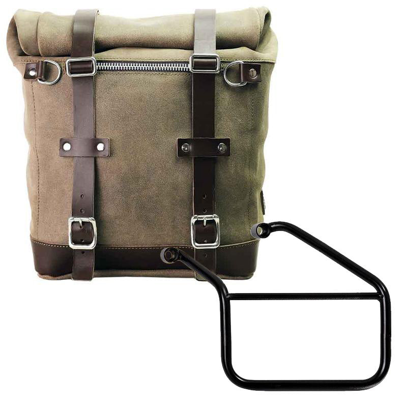 Unit Garage U202+3500SX Waxed suede side pannier Scram 22L-30L + Left Subframe Triumph Trident 660