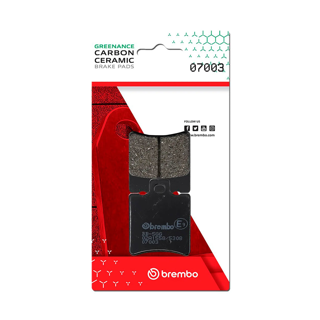 BREMBO 07003 CC Carbon Ceramic brake pad official image 1