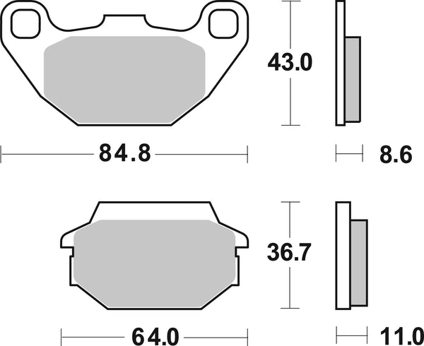 BREMBO 07022 CC Carbon Ceramic brake pad official image 3