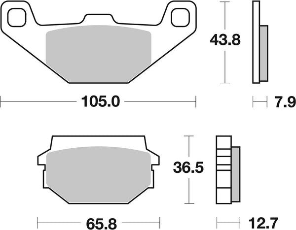 BREMBO 07023 CC Carbon Ceramic brake pad official image 3