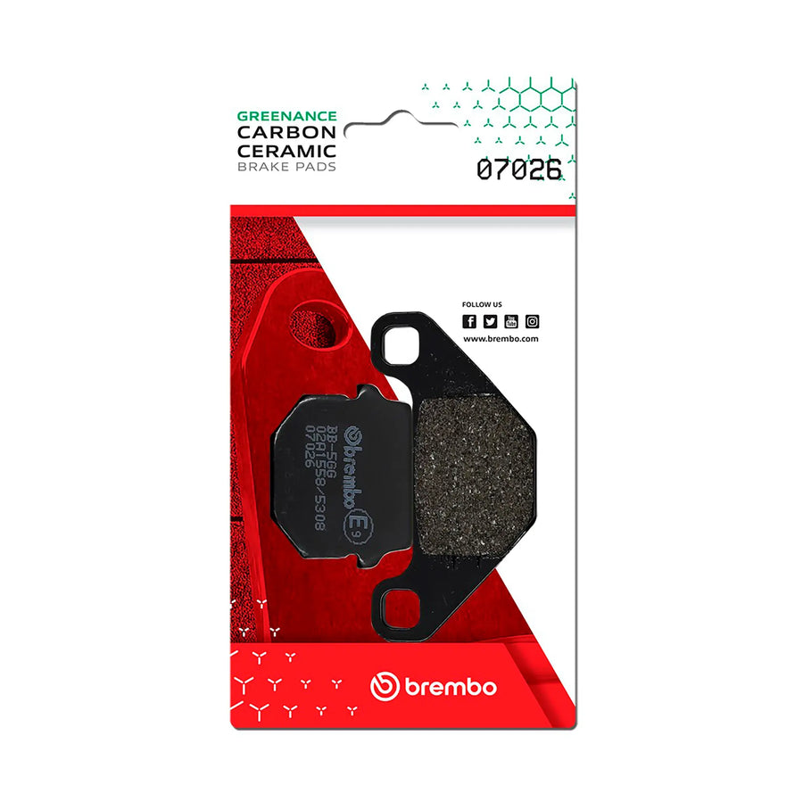 BREMBO 07026 CC Carbon Ceramic brake pad official image 1