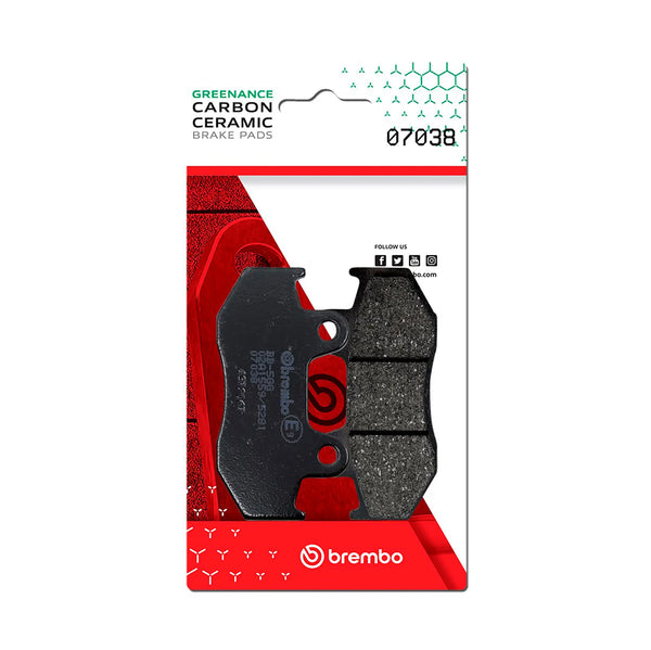 BREMBO 07038 CC Carbon Ceramic brake pad official image 1