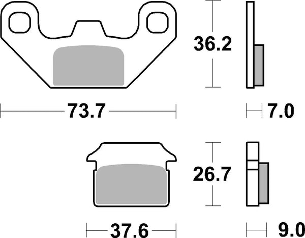 BREMBO 07099 CC Carbon Ceramic brake pad official image 3