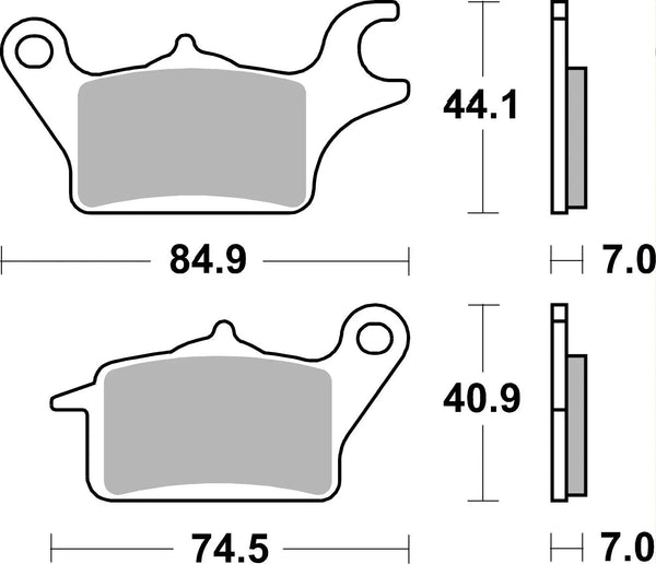 BREMBO 07102 CC Carbon Ceramic brake pad official image 3