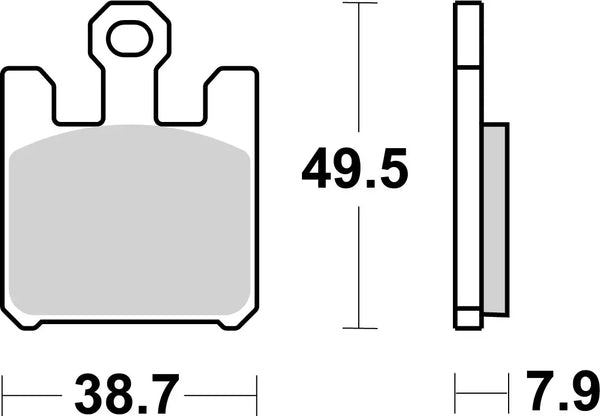 BREMBO Front Brake Pad Set, Kawasaki VN1600 Mean Streak 2005+ – 07SU26 SA reference image