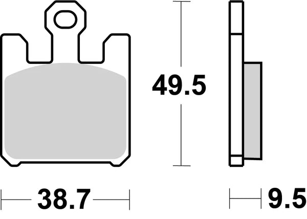 BREMBO Front Brake Pad Set, Kawasaki VN1600 Mean Streak 2005+ – 07SU26 SR reference image