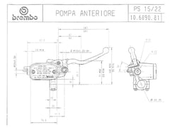 BREMBO PS15 Axial Front Brake Master Cylinder – 10689081