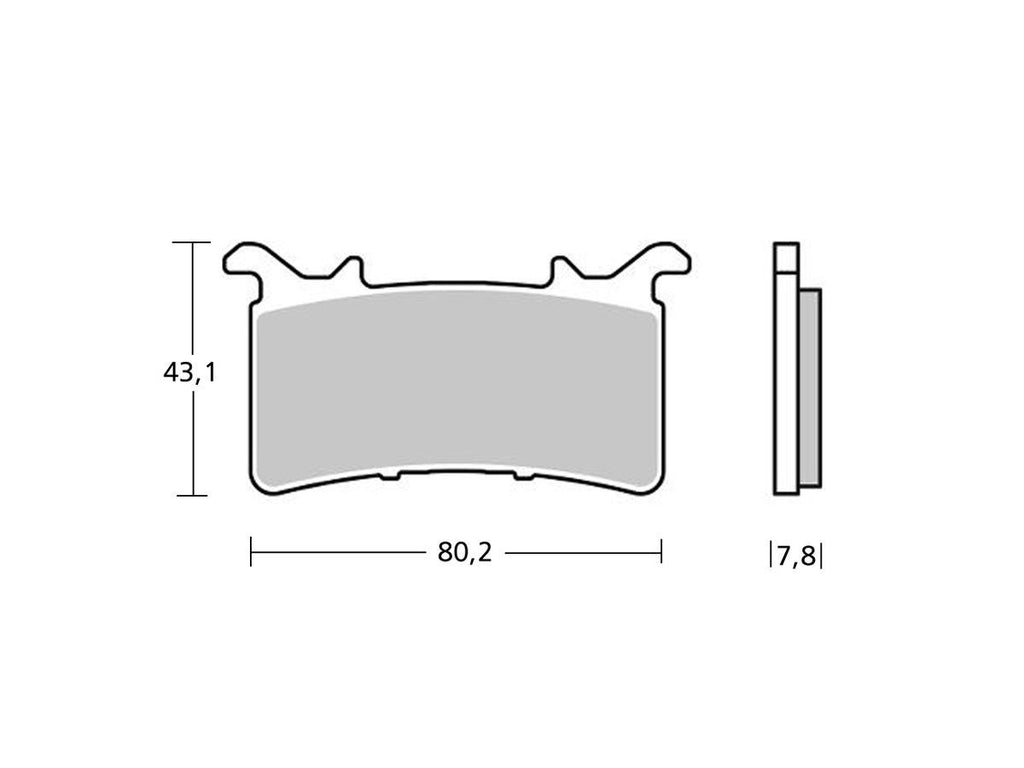 BREMBO Z03 Racing Brake Pads for Honda CBR1000RR-R 2020–2022 Nissin Calipers – 107A48624 reference image