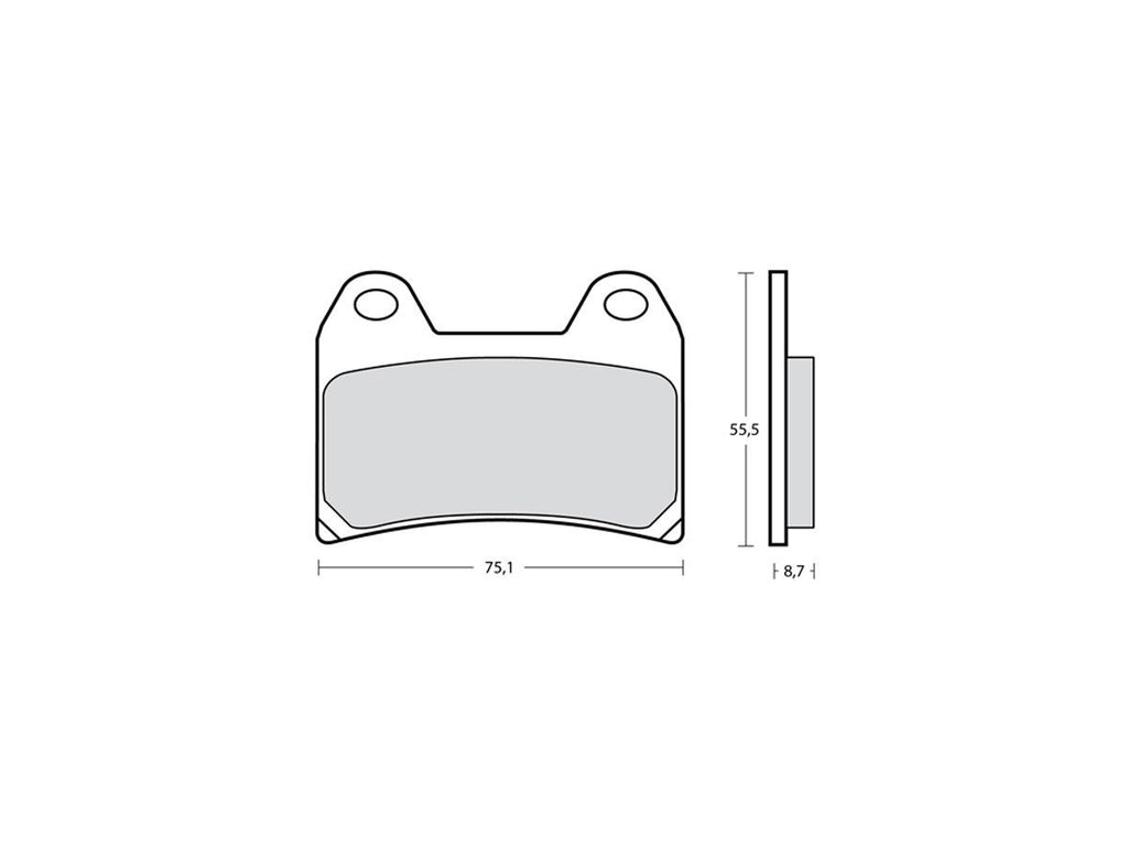 BREMBO Z03 Racing Brake Pads for MV Agusta Brutale 800 2013–2023 – 107A48674 — reference image
