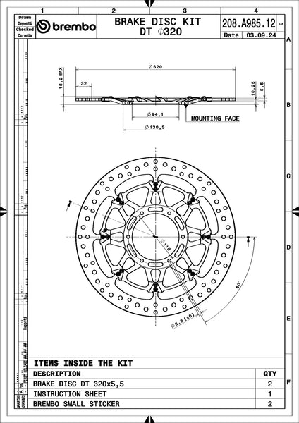 BREMBO 208A98512 official product image 4