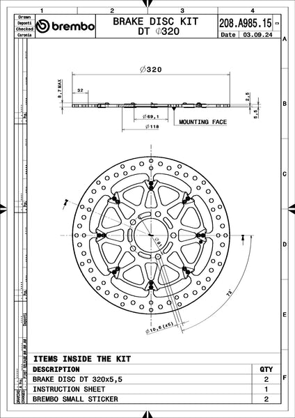 BREMBO 208A98515 official product image 4