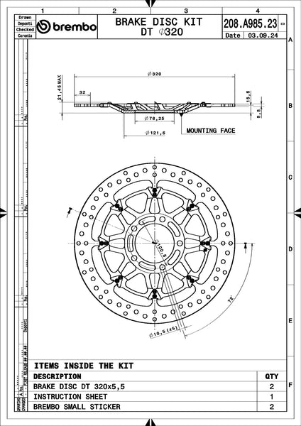 BREMBO 208A98523 official product image 4