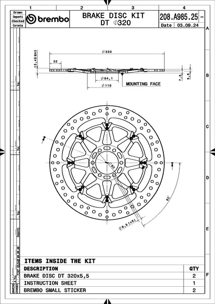 BREMBO 208A98525 official product image 4
