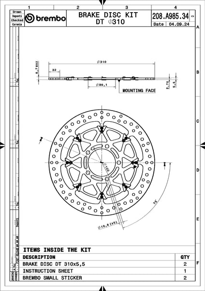 BREMBO 208A98534 official product image 4