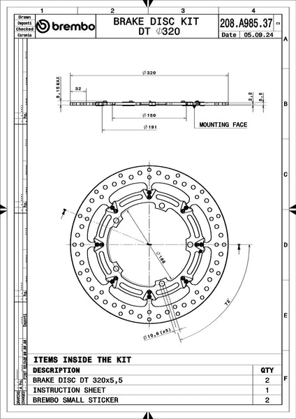 BREMBO 208A98537 official product image 4