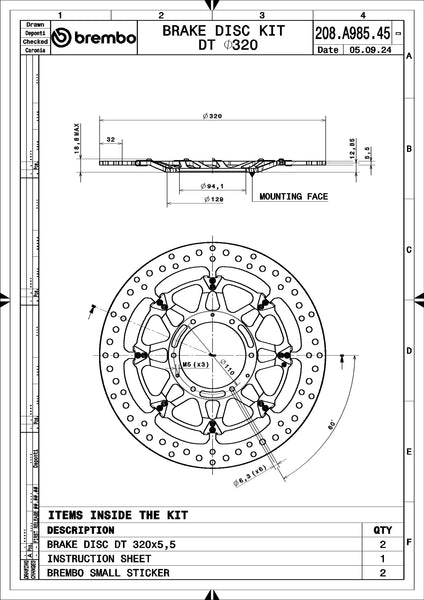 BREMBO 208A98545 official product image 4
