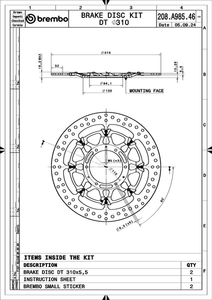 BREMBO 208A98546 official product image 4