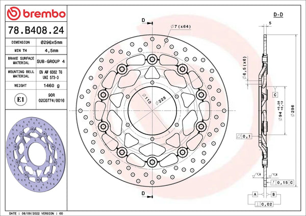 BREMBO 78B40824 official product image 2
