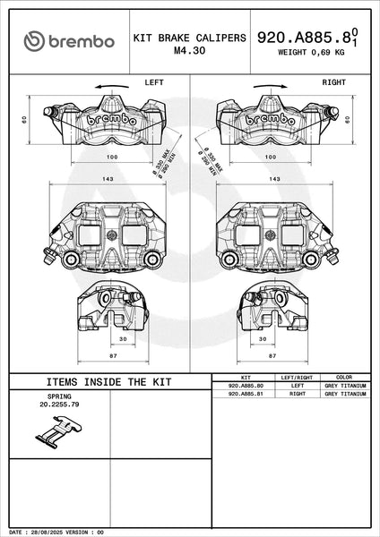 BREMBO 920A88580 official product image 3