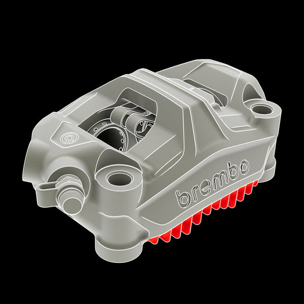 Brembo GP4-MotoGP racing piston and cooling detail