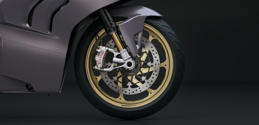 Brembo GP4-MS calipers with Brembo wheel and T-Drive discs