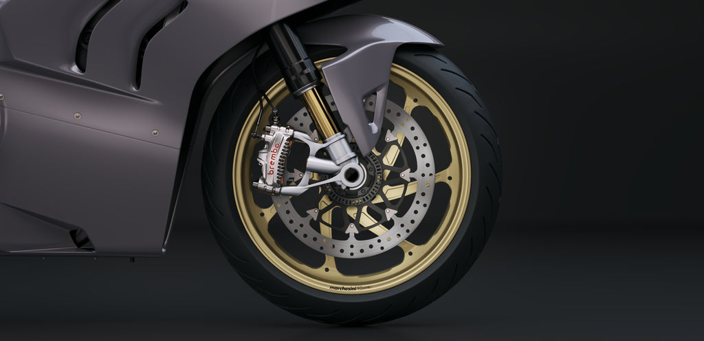 Brembo GP4-MS calipers with Brembo wheel and T-Drive discs