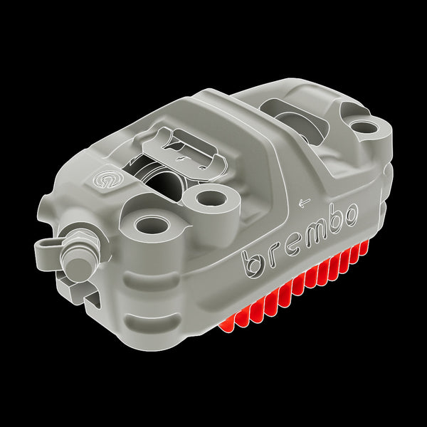 Brembo GP4-MS finned caliper cooling detail