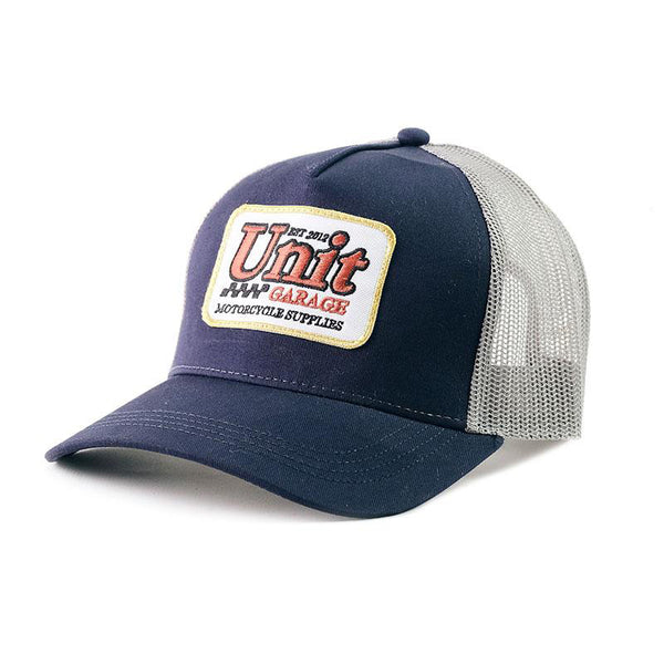 Unit Garage U137 Blue Box logo Unit garage trucker cap