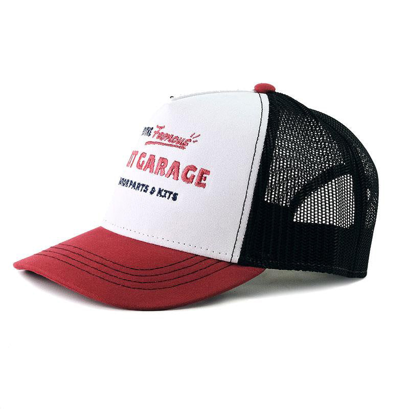 Unit Garage U138 White/red Vintage Unit garage trucker cap