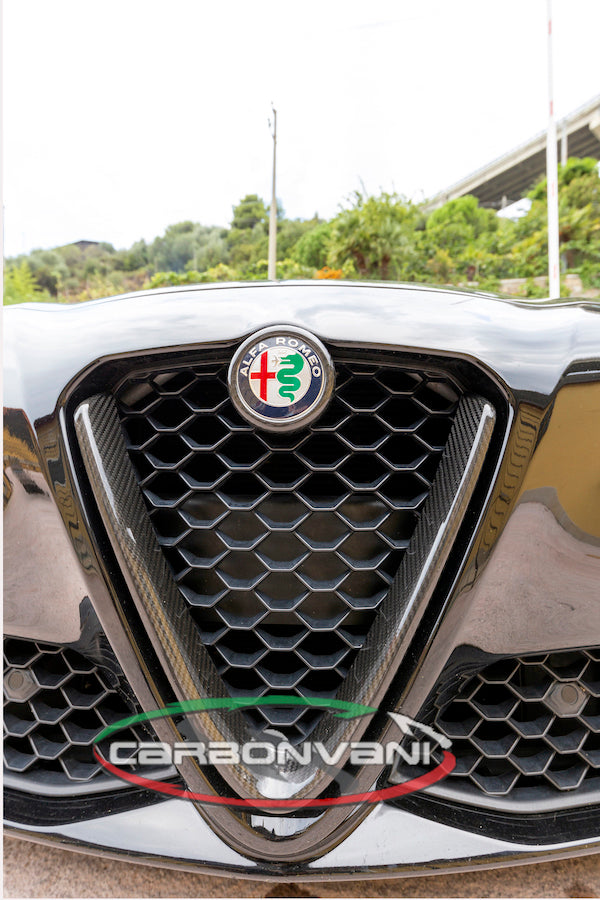 Carbonvani Alfa Romeo Giulia Quadrifoglio Logo Frame