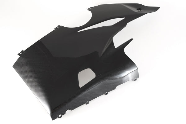 MOTOCORSE Fairing side panel - lower left Trama del carbonio e finitura superficiale