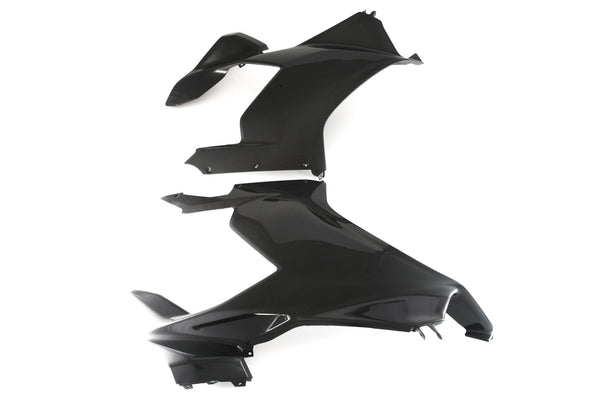 MOTOCORSE Fairing side panel - upper set Trama del carbonio e finitura superficiale