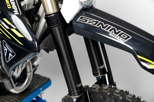 CMT Compositi Carbon Fork Guards | Yamaha / Fantic / Triumph / Honda / Beta / Sherco / TM Racing / Stark Varg | 000139