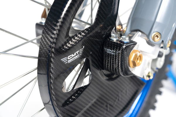 CMT Compositi Carbon Fork Foot Guard | Ducati / Triumph / Honda / Yamaha / Sherco / TM Racing / Fantic / Stark Varg | 000194
