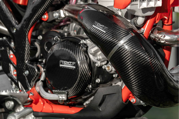 CMT Compositi Carbon Exhaust Heat Guard | KTM / Beta / Husqvarna / Fantic | 000313