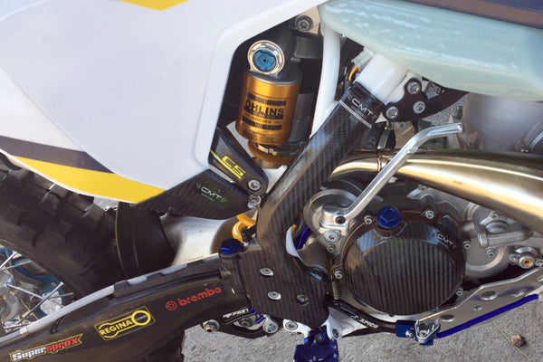 CMT Compositi Carbon Rear Side Panel Guards | Husqvarna TC 125 / Multi-Model | 000339