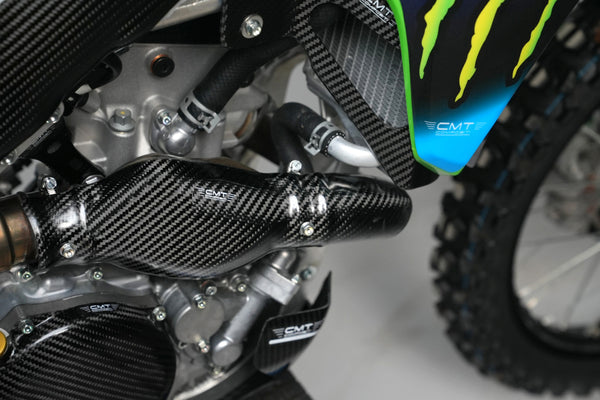 CMT Compositi Carbon Exhaust Heat Guard | Kawasaki KXF 250 / Kawasaki KX 250 X | 000796