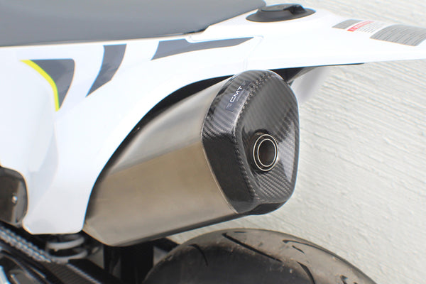 CMT Compositi Carbon Exhaust End Cap Guard | Husqvarna 701 SUPERMOTO / Multi-Model | 003015