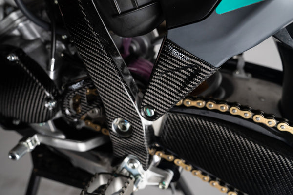 CMT Compositi Carbon Rear Side Panel Guards | Fantic XX 125 / Multi-Model | 004040