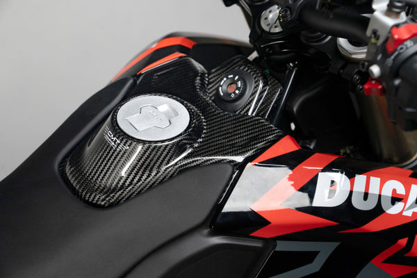 CMT Compositi Carbon Fuel Tank Cover | Ducati Hypermotard 698 Mono / Ducati Hypermotard 698 Mono RVE | DH0007