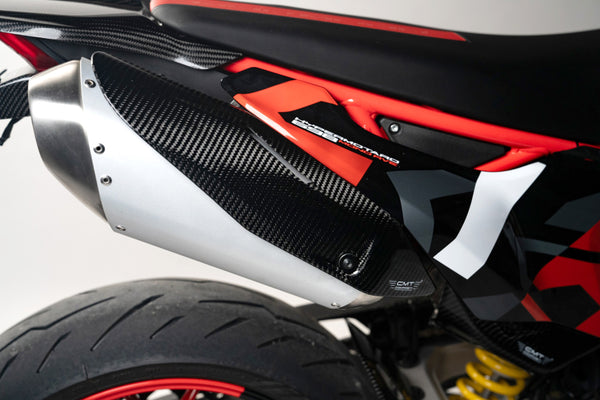 CMT Compositi Carbon Exhaust Heat Guard | Ducati Hypermotard 698 Mono / Ducati Hypermotard 698 Mono RVE | DH0011