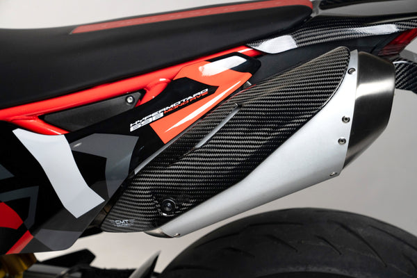 CMT Compositi Carbon Exhaust Heat Guard | Ducati Hypermotard 698 Mono / Ducati Hypermotard 698 Mono RVE | DH0011