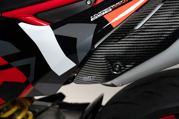 CMT Compositi Carbon Exhaust Heat Guard | Ducati Hypermotard 698 Mono / Ducati Hypermotard 698 Mono RVE | DH0011